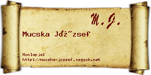 Mucska József névjegykártya