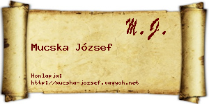 Mucska József névjegykártya